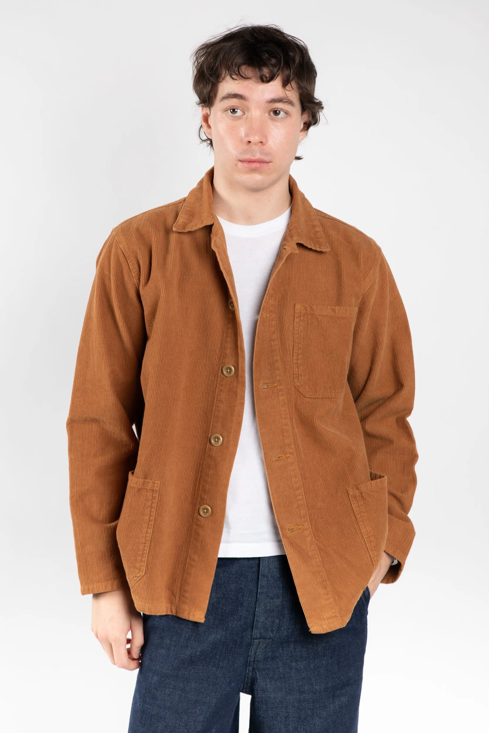 3001 Cord Button Overshirt | Tan