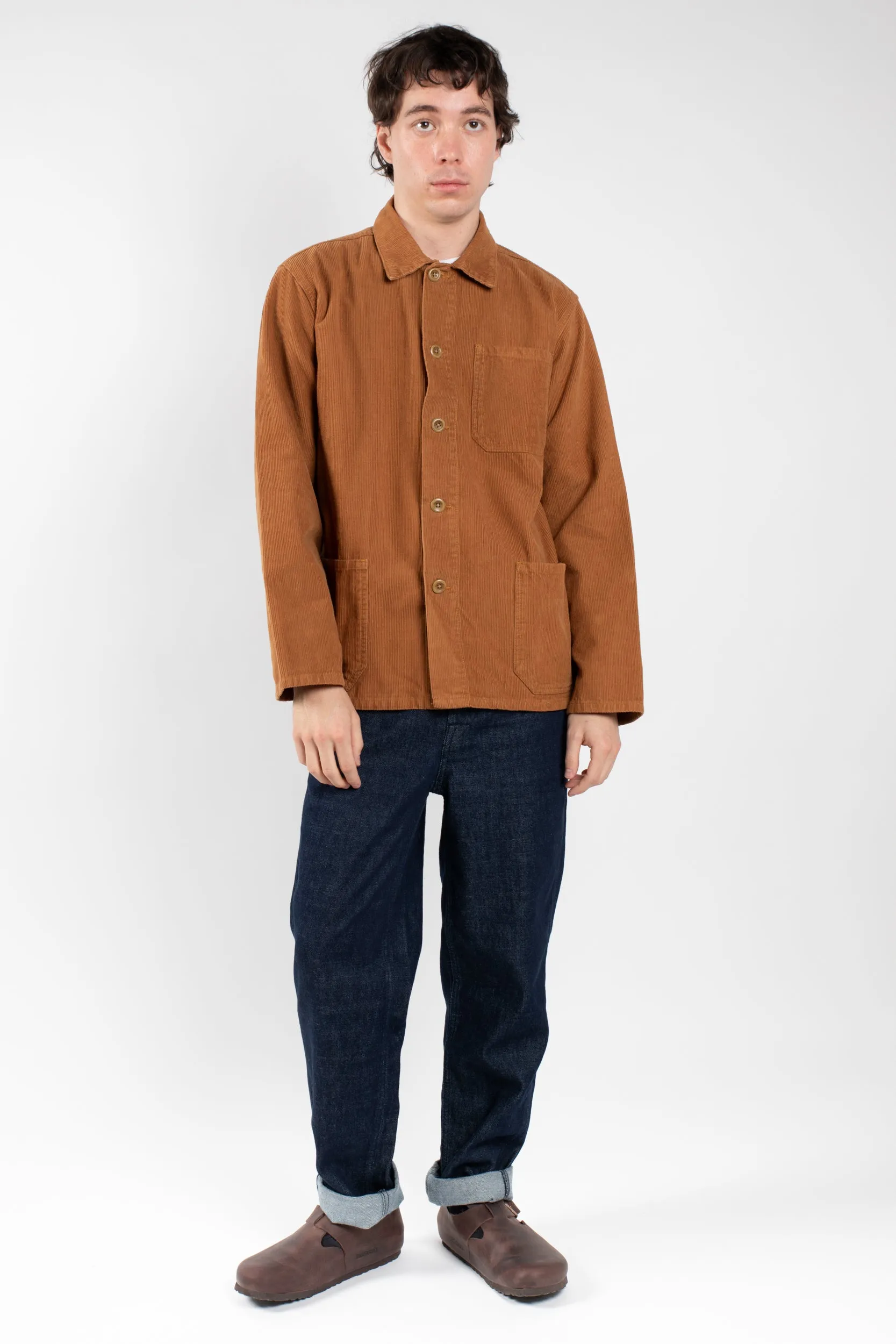 3001 Cord Button Overshirt | Tan