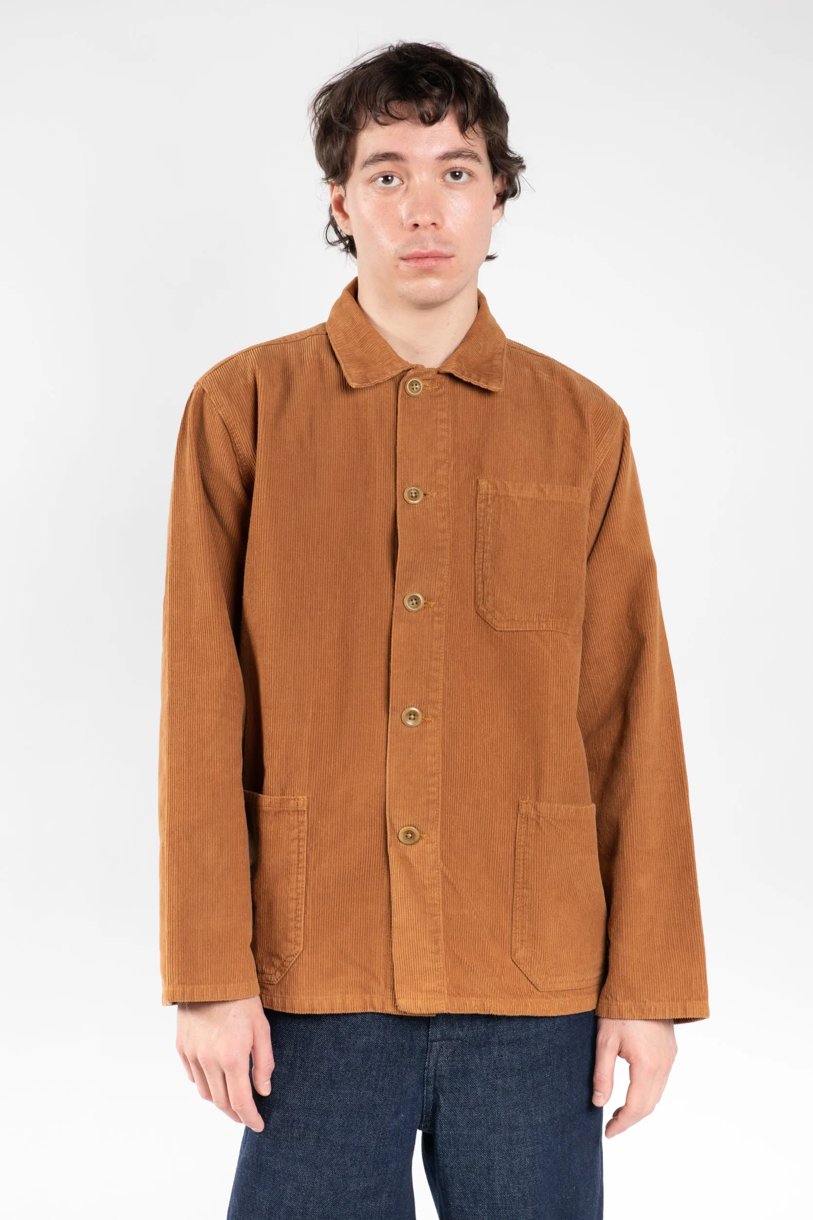 3001 Cord Button Overshirt | Tan