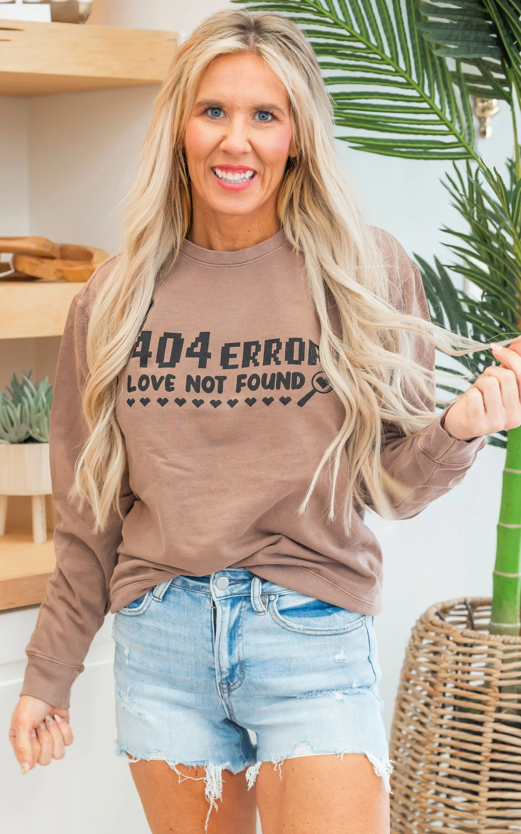 404 Error: Love Not Found Comfort Colors Lightweight Crewneck Sweatshirt*