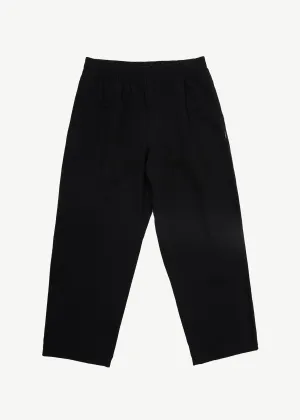 AFENDS Mens Ninety Eights - Baggy Elastic Waist Pants - Black