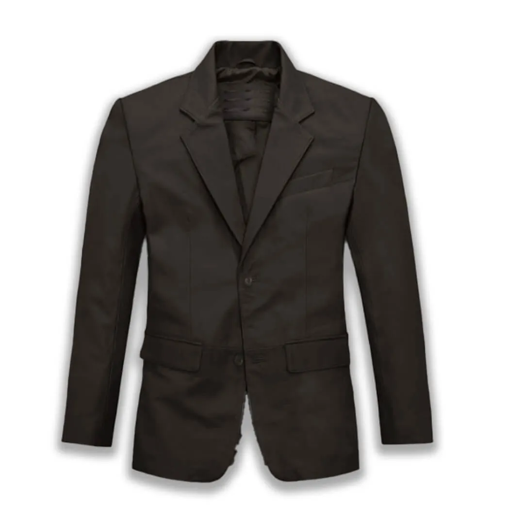 Black Sheepskin Leather Blazer