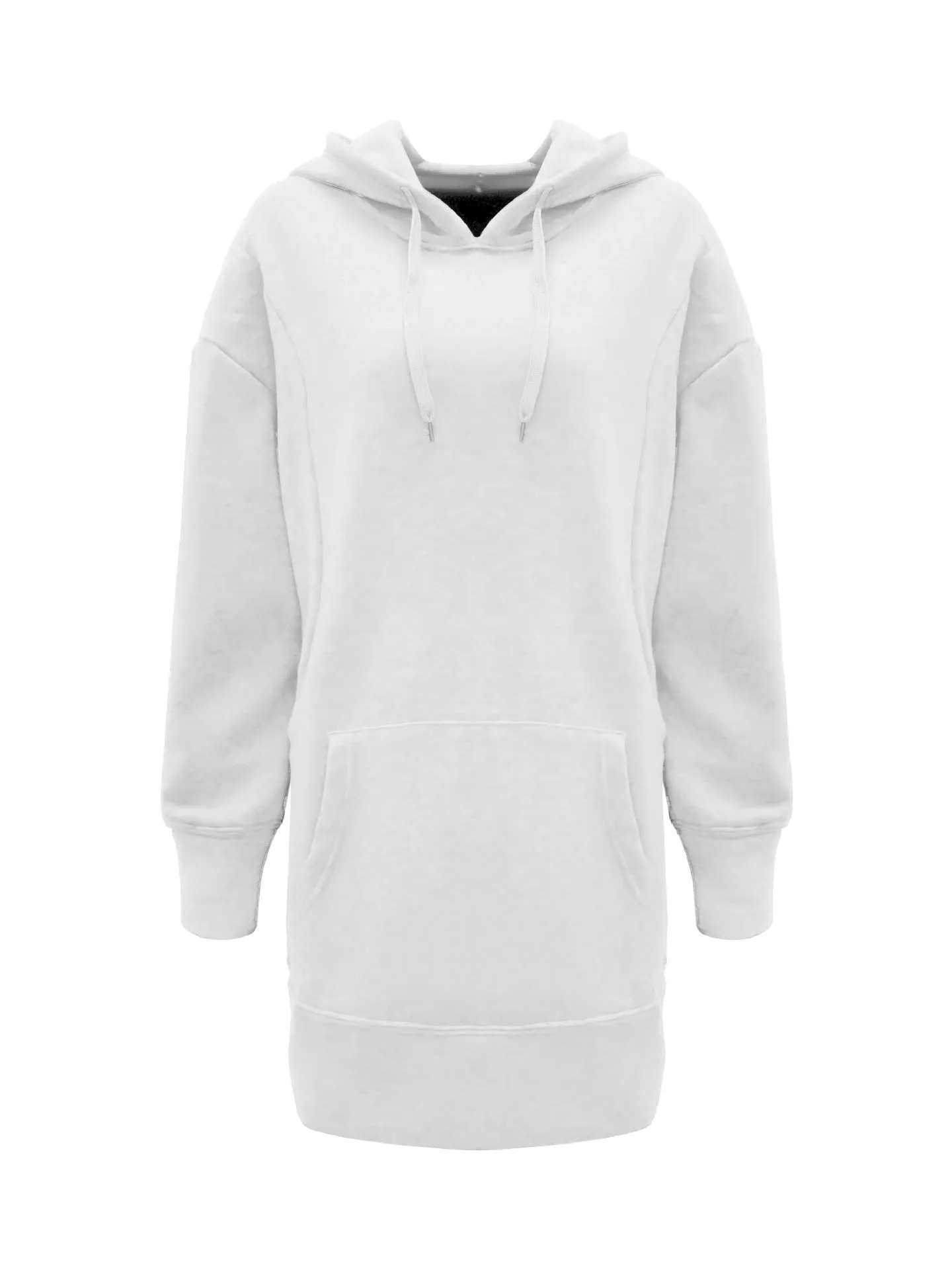 Casual Drawstring Hooded Sweatshirt Long Sleeve Solid Color Slim Wholesale Women Clothing