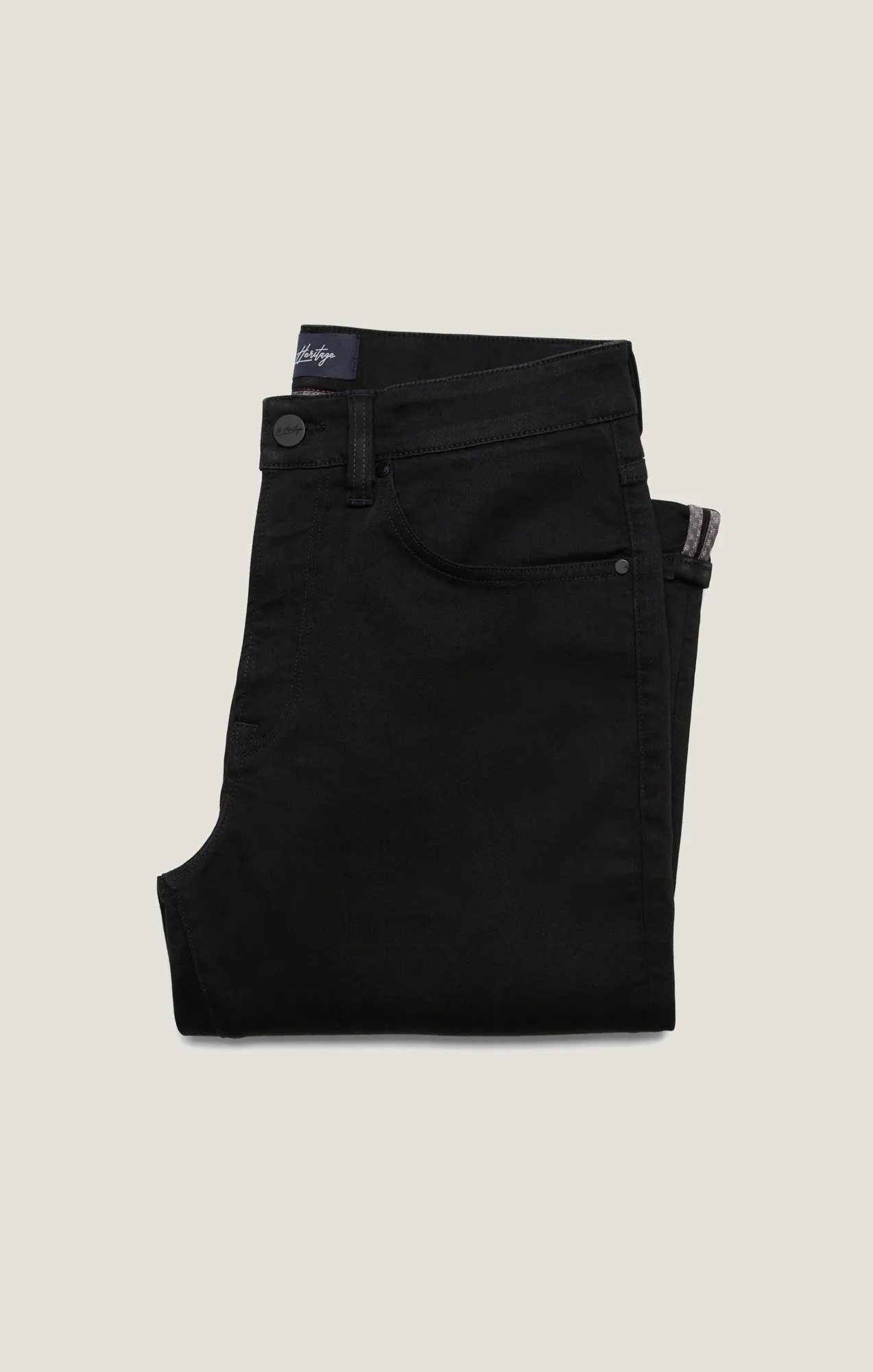 Charisma Relaxed Straight Pants in Black Siena