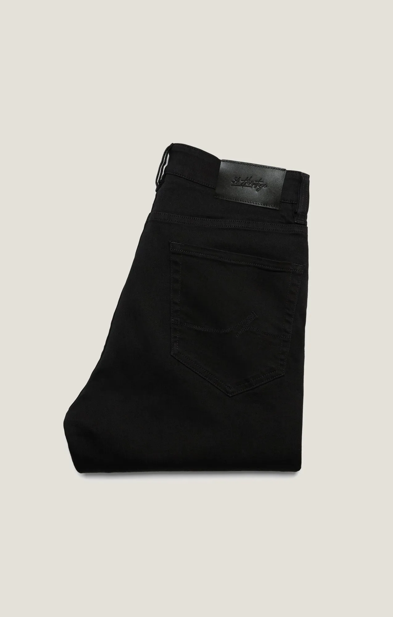 Charisma Relaxed Straight Pants in Black Siena