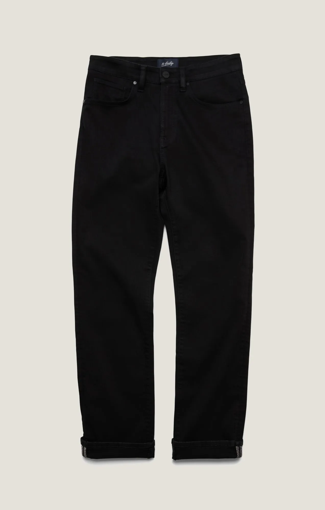 Charisma Relaxed Straight Pants in Black Siena