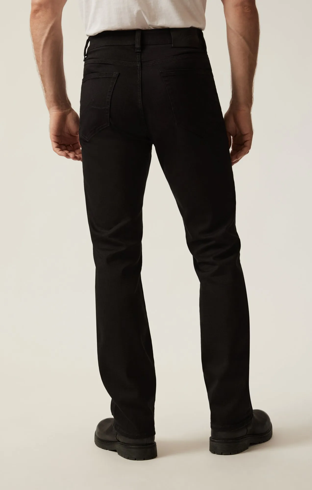 Charisma Relaxed Straight Pants in Black Siena