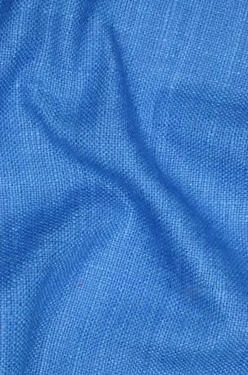 Cobalt Blue Silk Linen (Matka) Fabric