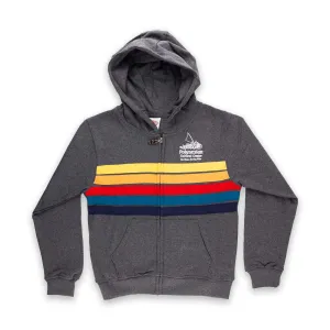 Custom Polynesian Cultural Center Logo Youth Full Zip Hoodie- Color Stripes