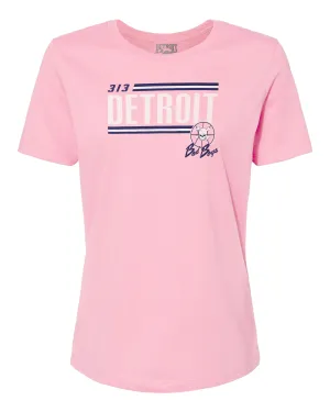 Detroit Bad Boys Classic Ladies T-Shirt - 313 Pink