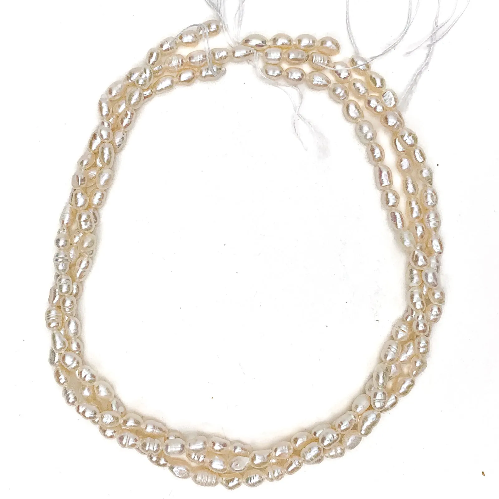 Ecru Rice Freshwater Pearl Bead Strand