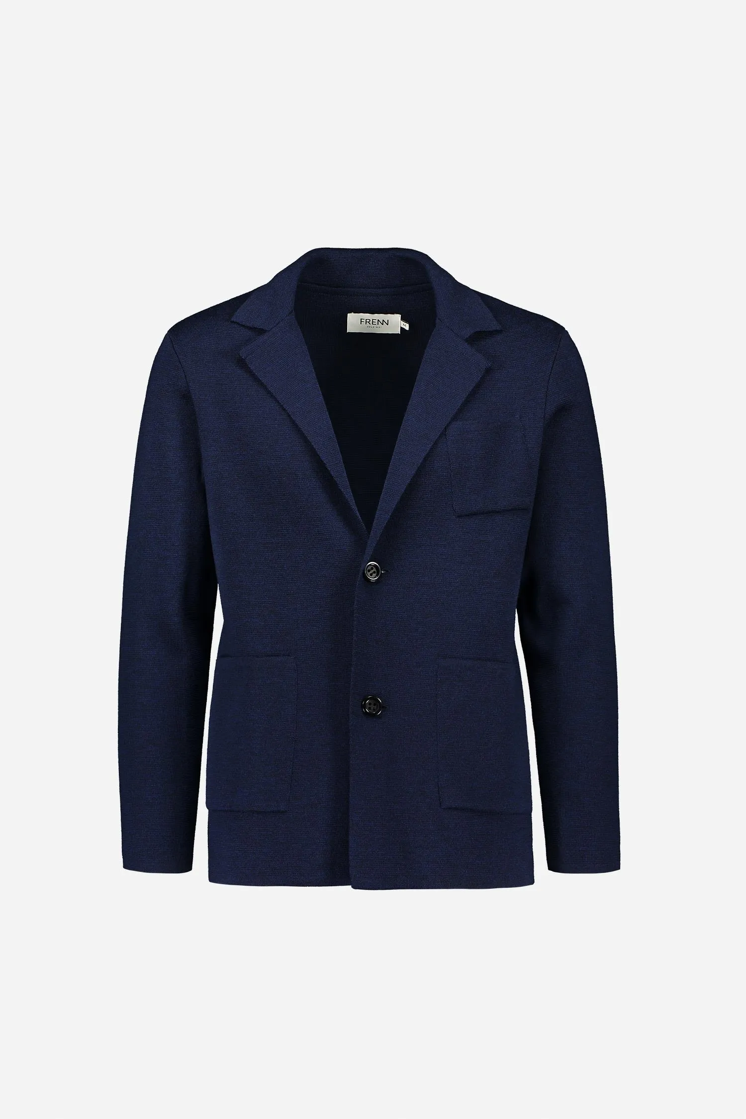 Elias Extre Fine Merino Wool Cardigan Blue