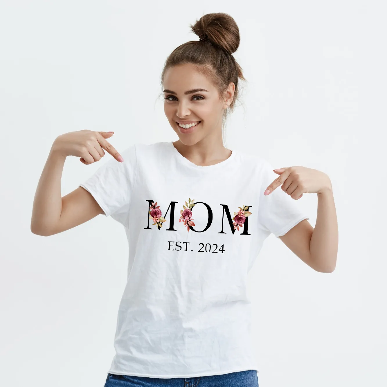 Endanzoo Organic Women Short Sleeve T-shirt for Mom - Classic - Est 2024