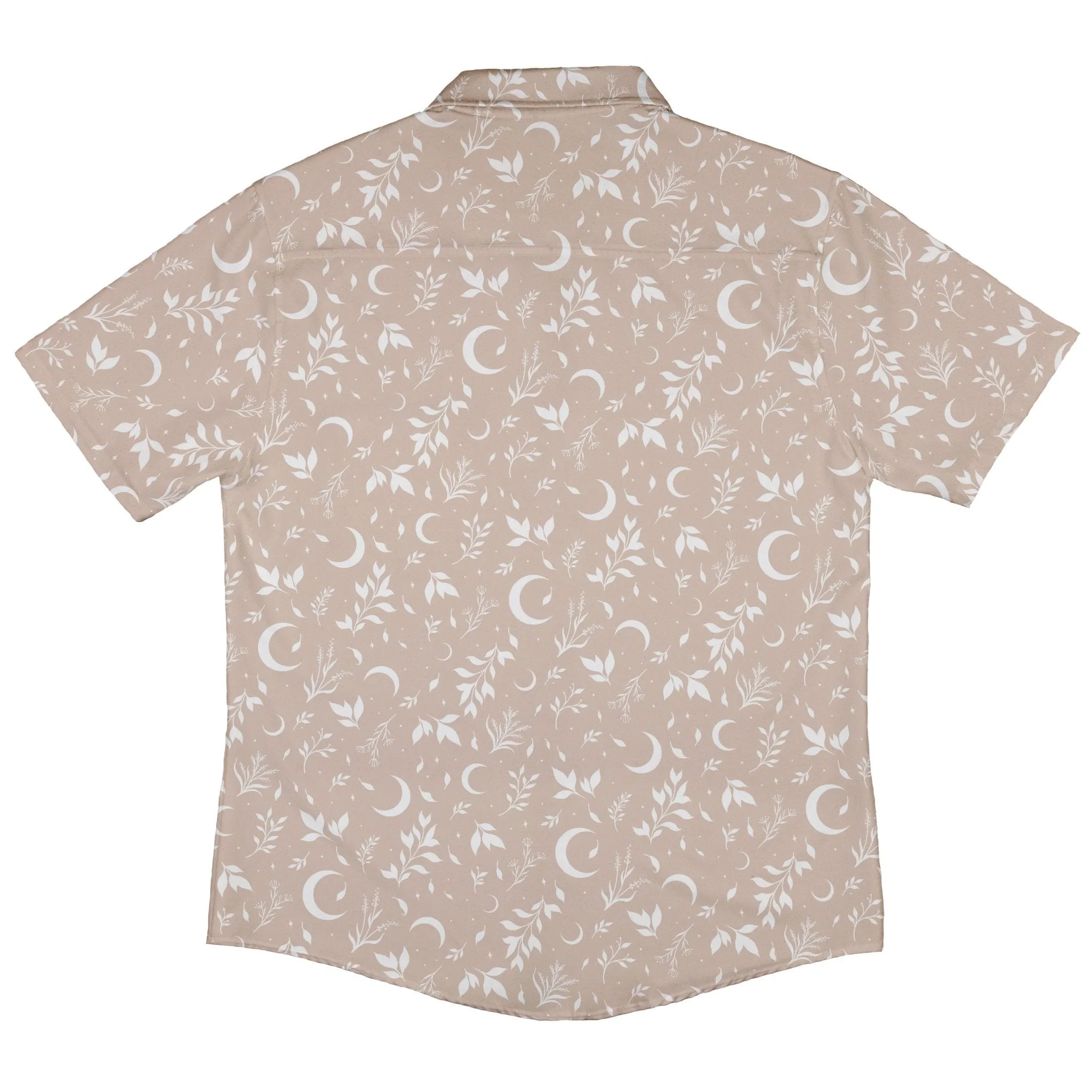 Episodic Crescent Moon Garden Biege Button Up Shirt