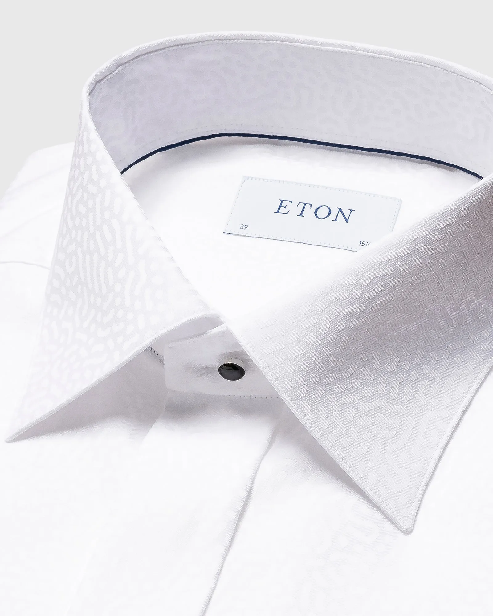 ETON 10000426901 WHITE JACQUARD SLIM FC SHIRT