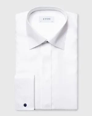 ETON 10000426901 WHITE JACQUARD SLIM FC SHIRT