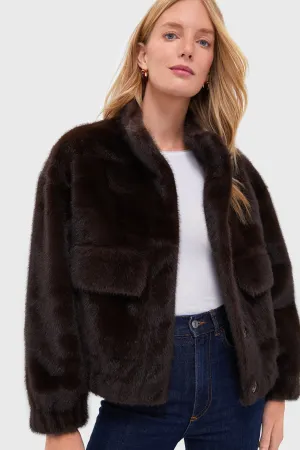 Faux Fur Chocolate Paros Coat