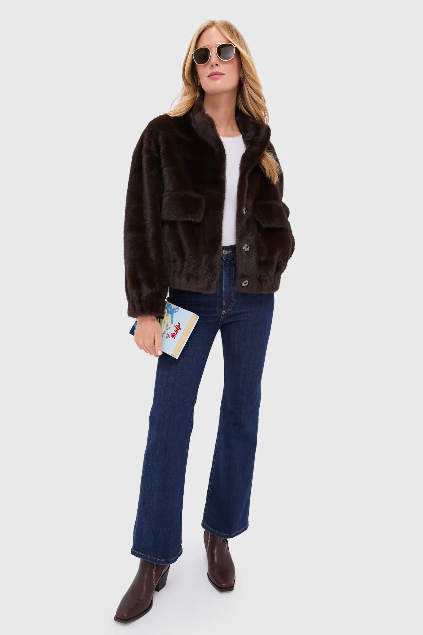 Faux Fur Chocolate Paros Coat