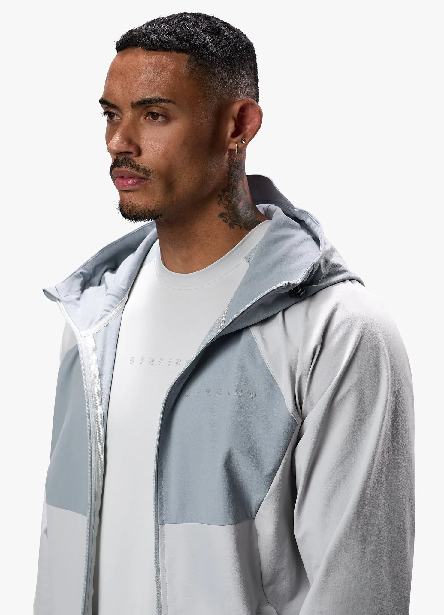 Gym King React Woven Jacket - Light Grey