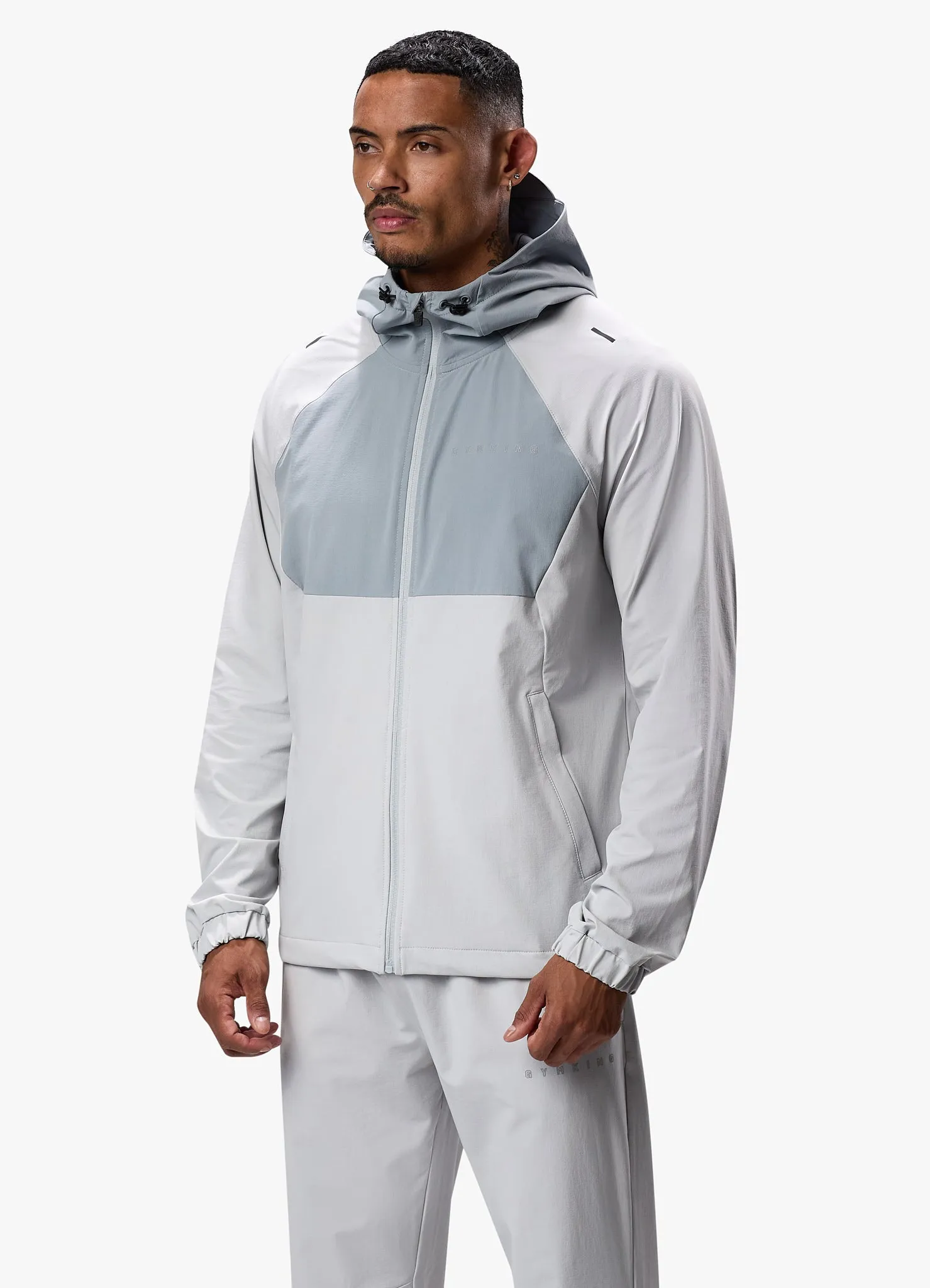 Gym King React Woven Jacket - Light Grey