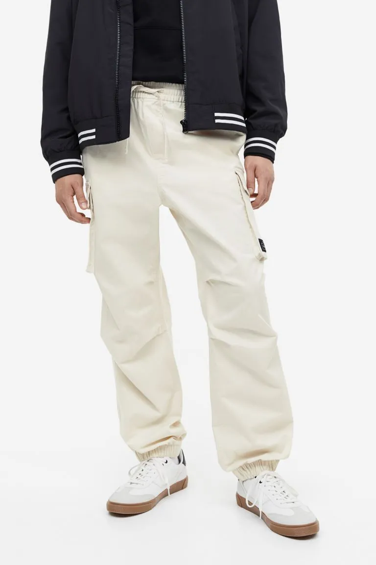 H&M Loose Fit Cotton Cargo Pants