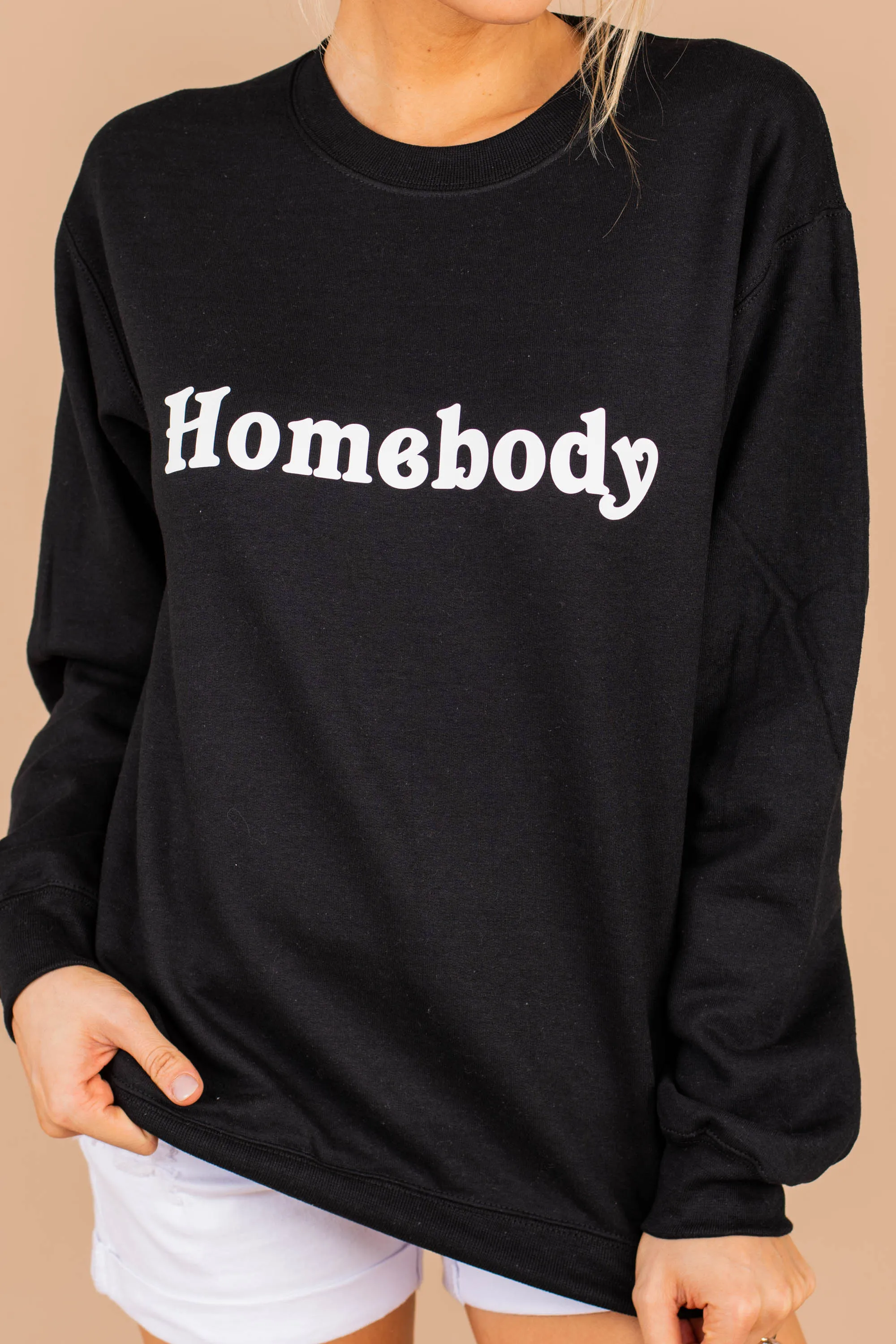 Homebody Black Graphic Sweatshirt