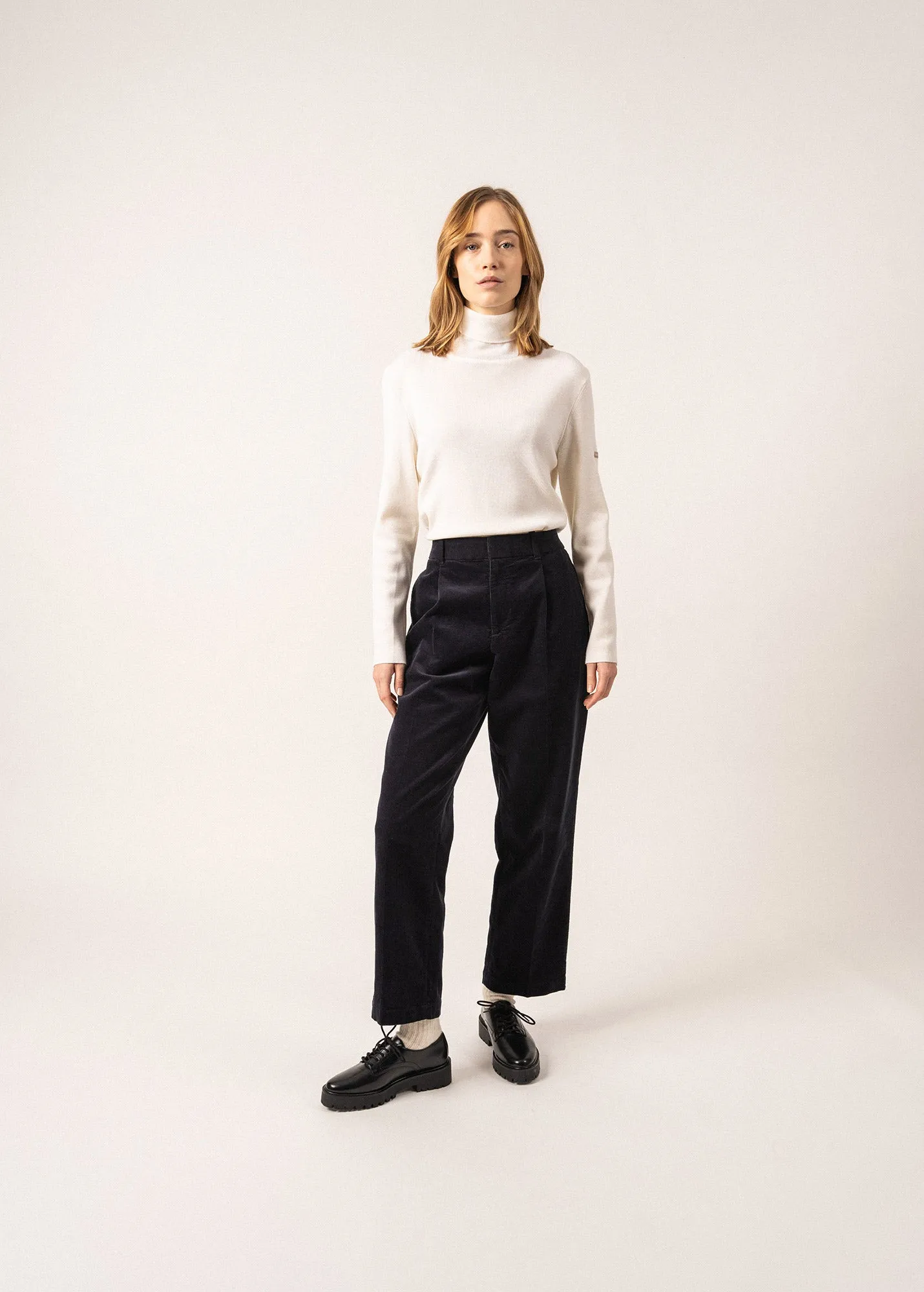 Houat turtleneck jumper - in wool (BLANC)