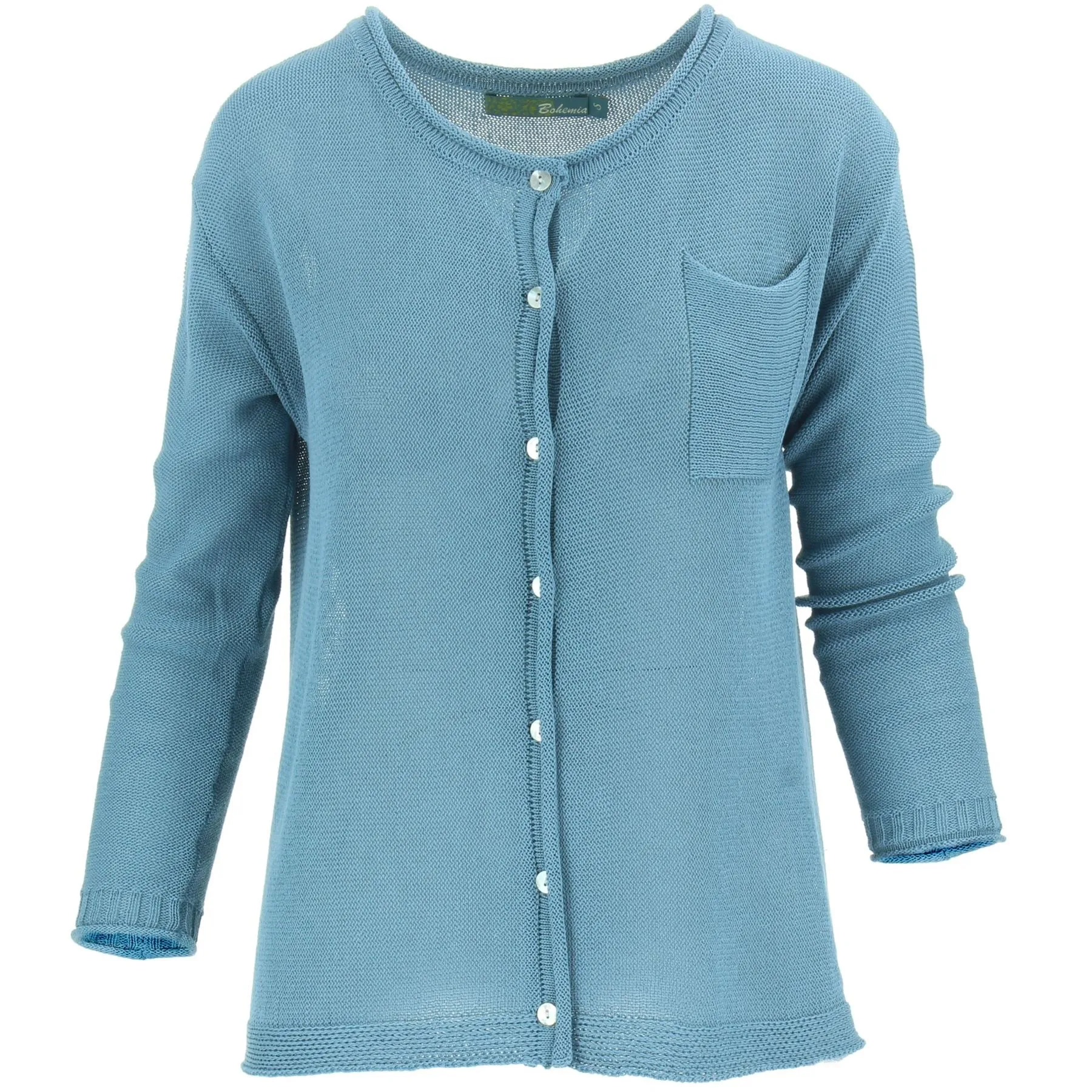 Knitted Cardigan - Blue Grey