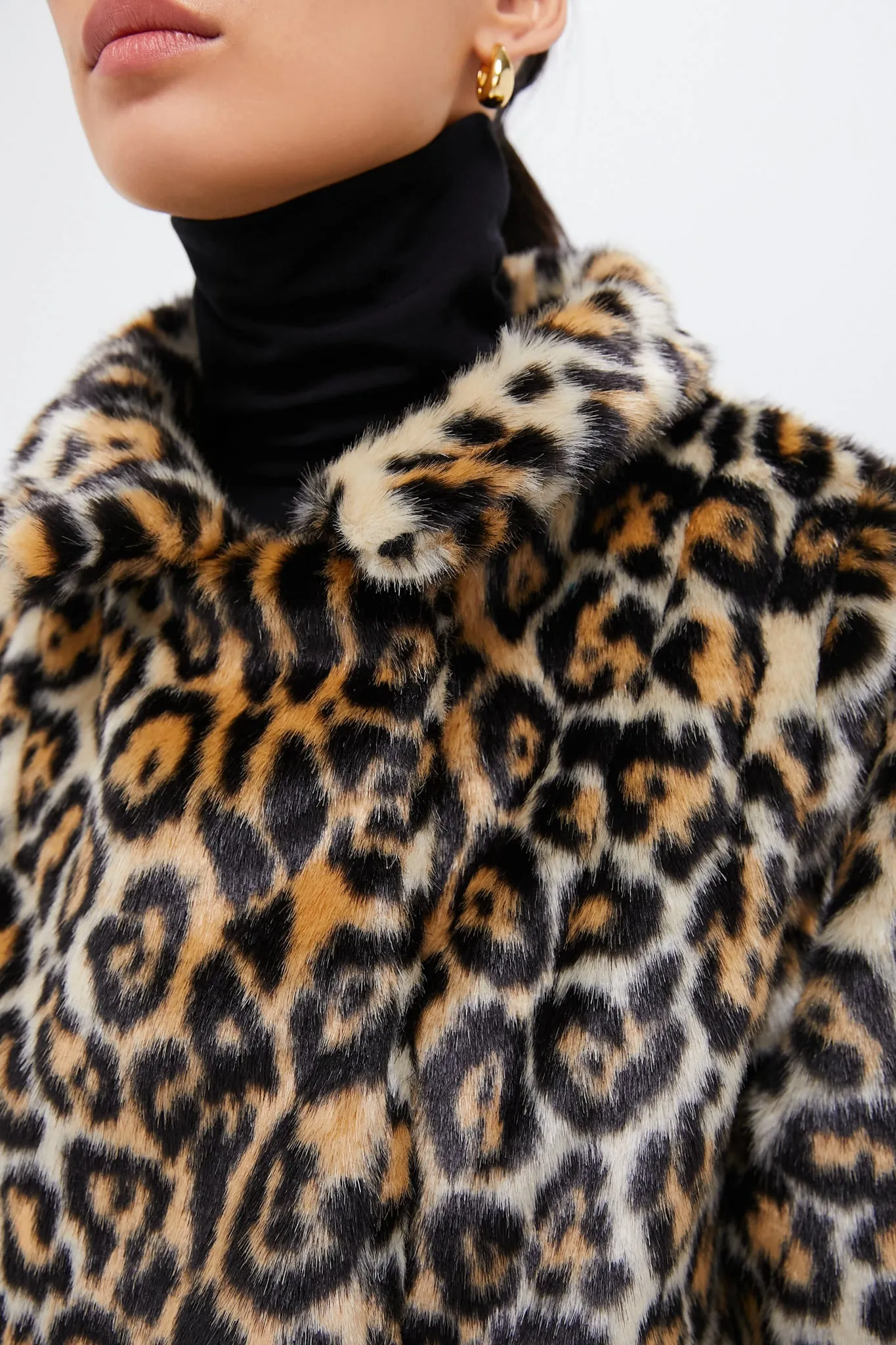 Leopard Vegan Fur Coat