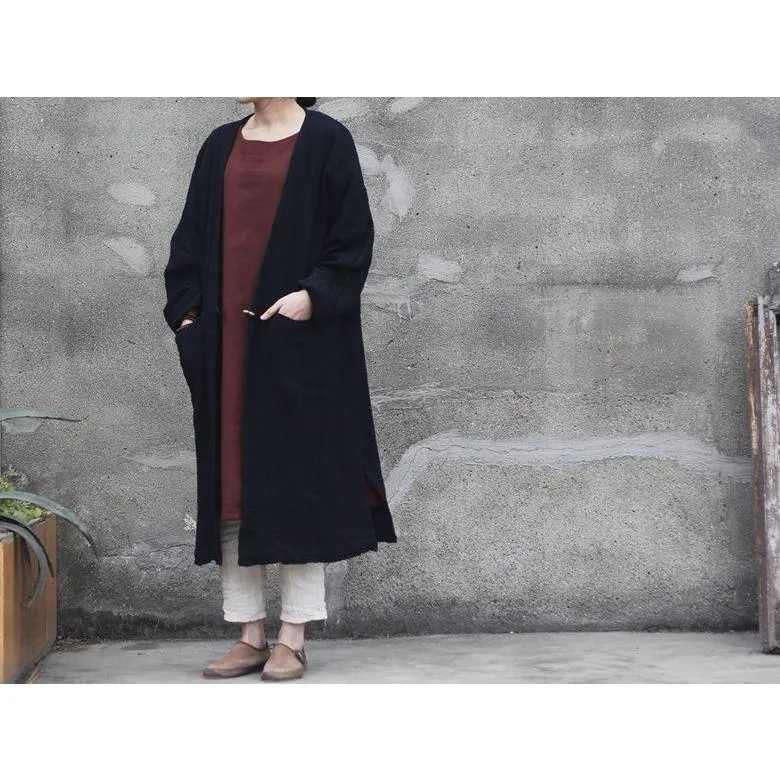 Long Cotton and Linen Cardigan  | Zen