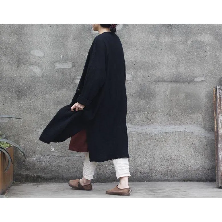 Long Cotton and Linen Cardigan  | Zen