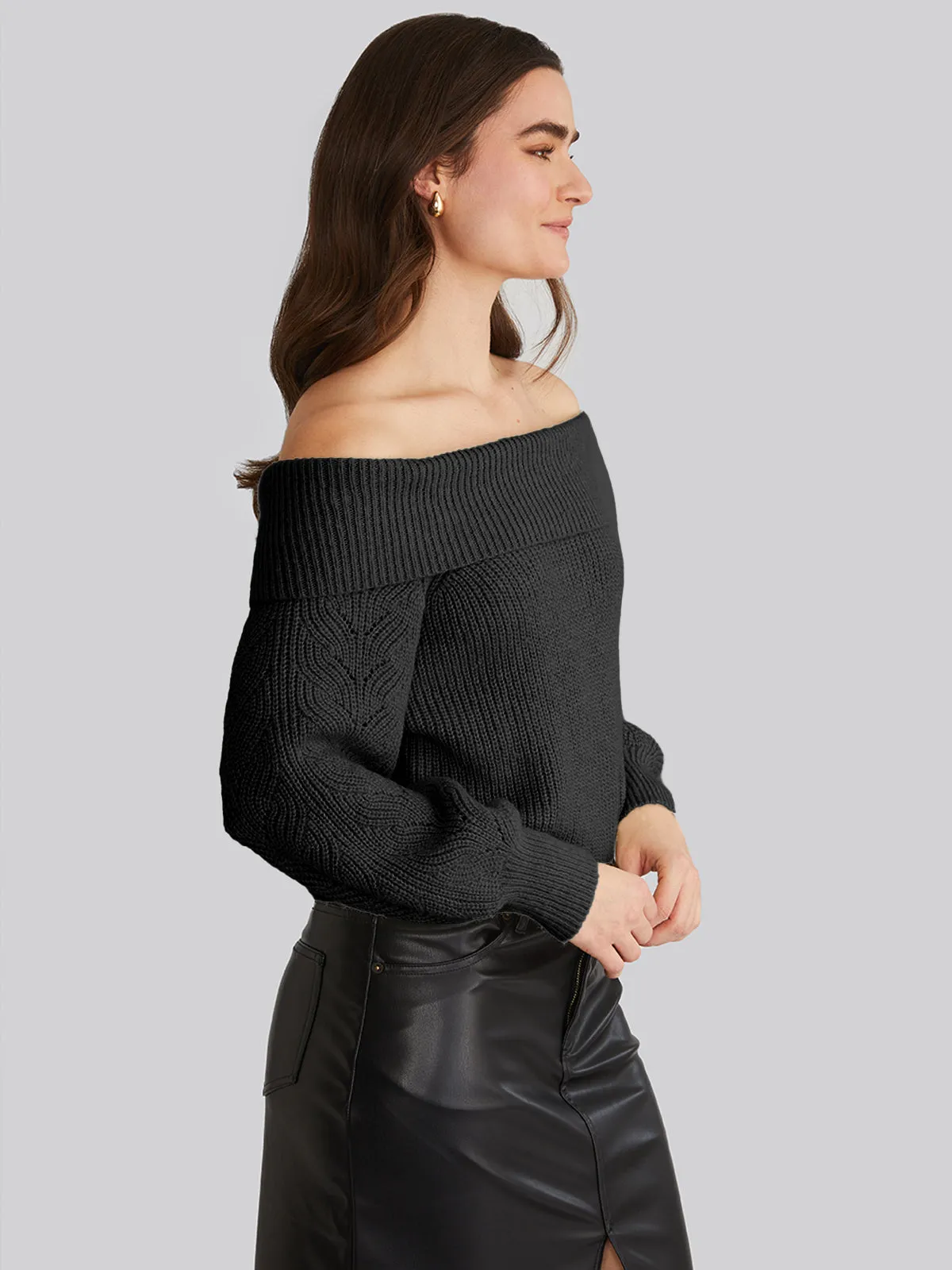 Marisa: Relaxed Off Shoulder Pullover