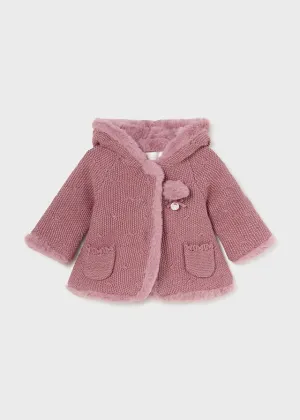 Mayoral Baby Girls Dusky Pink Knit Cardigan