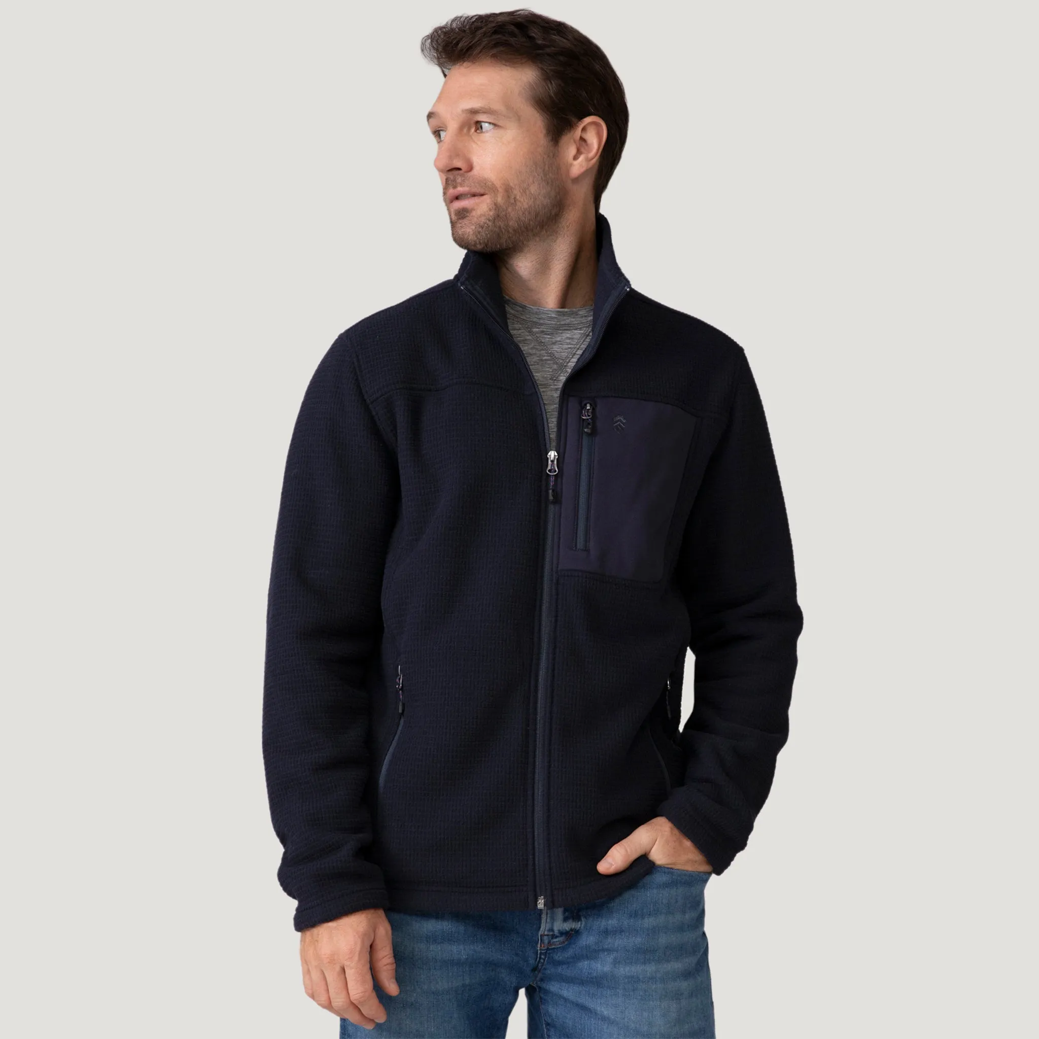 Men's Dire Wolf II Grid Fleece Jacket