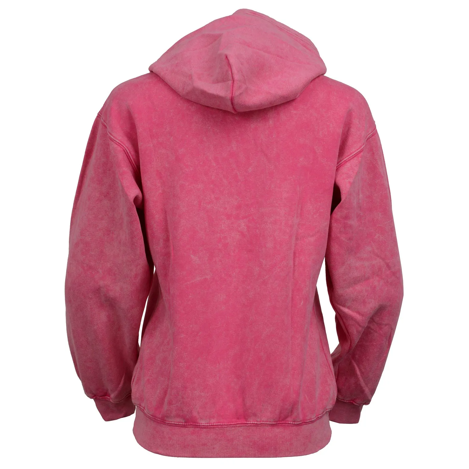 Milwaukee Leather MNG21620 Women's Distressed Pink Sweatshirt Full Zip Up Long Sleeve Casual Hoodie - with Pocket