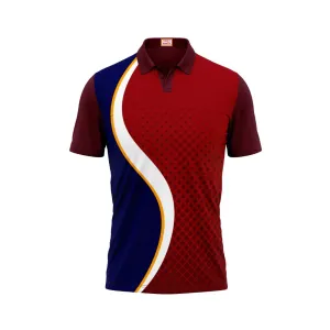 Next Print Customized Polo Neck Maroon Jersey Design 8