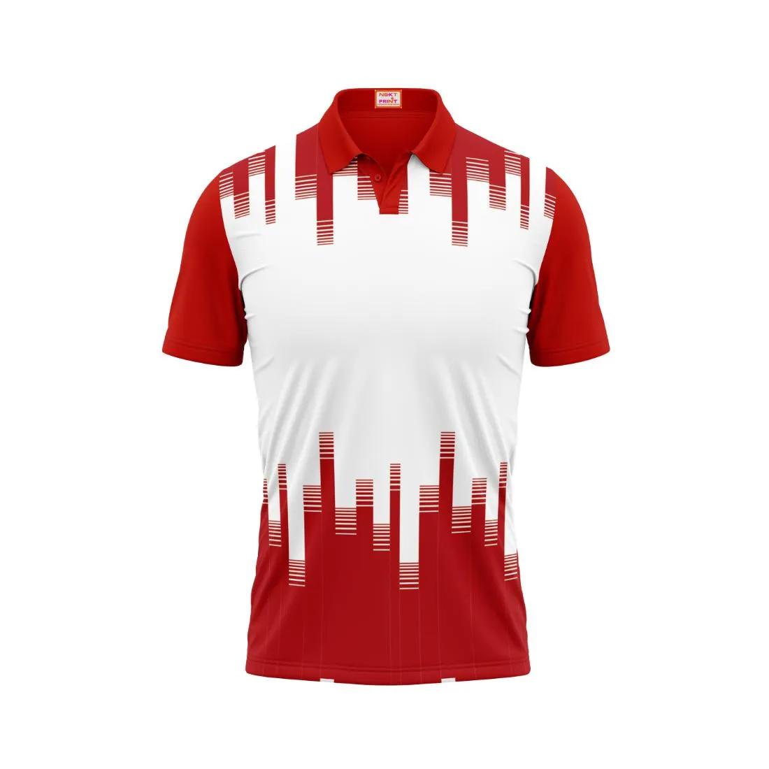 Next Print Customized Polo Neck Red Jersey NPTS20