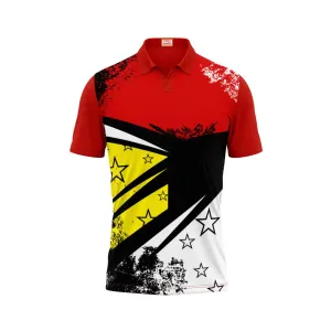 Next Print Customized Polo Neck Red Jersey NPTS82