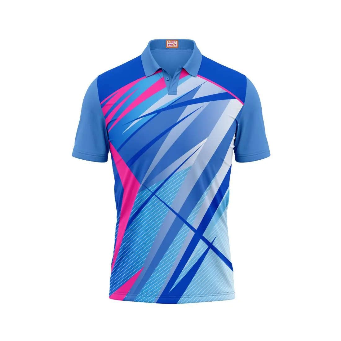 Next Print Customized Polo Neck Skyblue Jersey Design 24