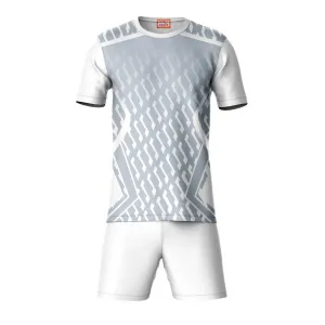 Next Print Round neck jersey white with shorts NPTS133