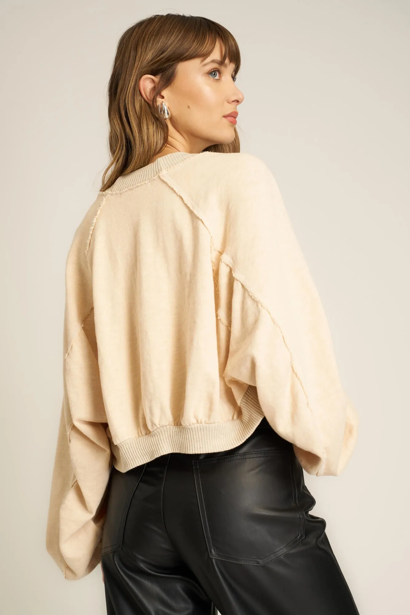 Nieves Seamed Shrug - Mother of Pearl