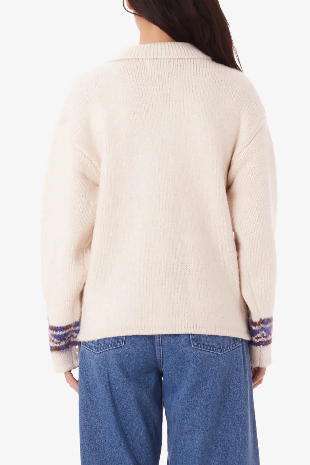 Obey SWANS ZIP SWEATER - UNBLEACHED