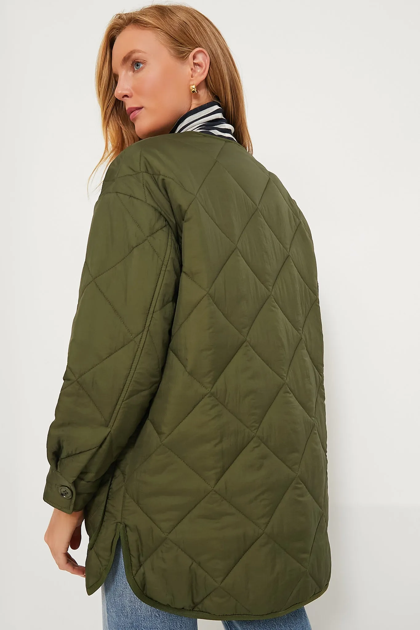 Olive Green Quilted Yates Jacket