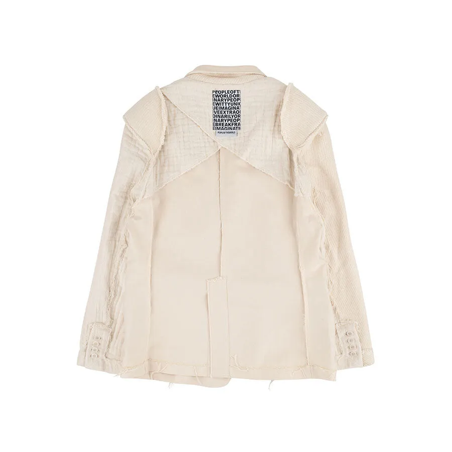 Organic combi single jacket ivory