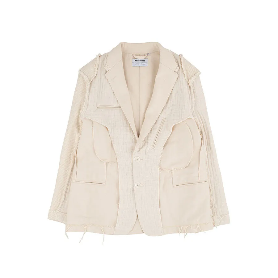 Organic combi single jacket ivory