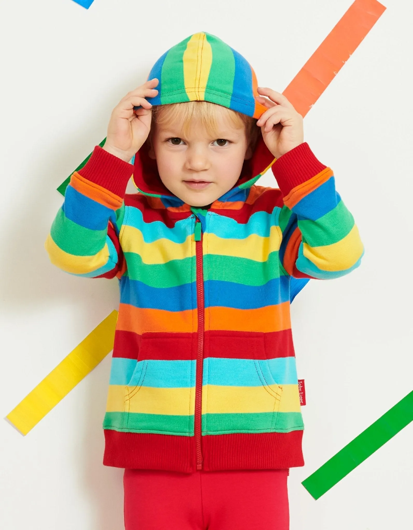 Organic Multi Stripe Hoodie