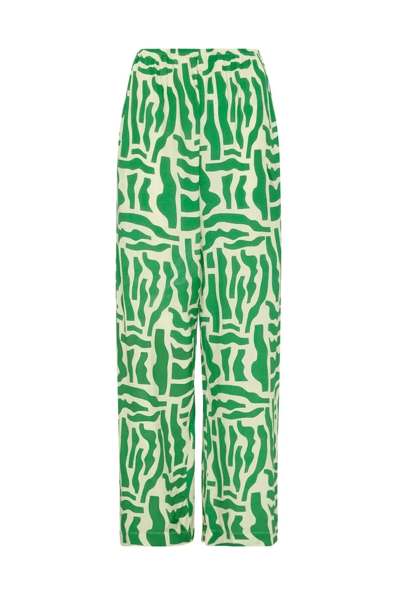 Pallenberg Pants - Tulli Print Green