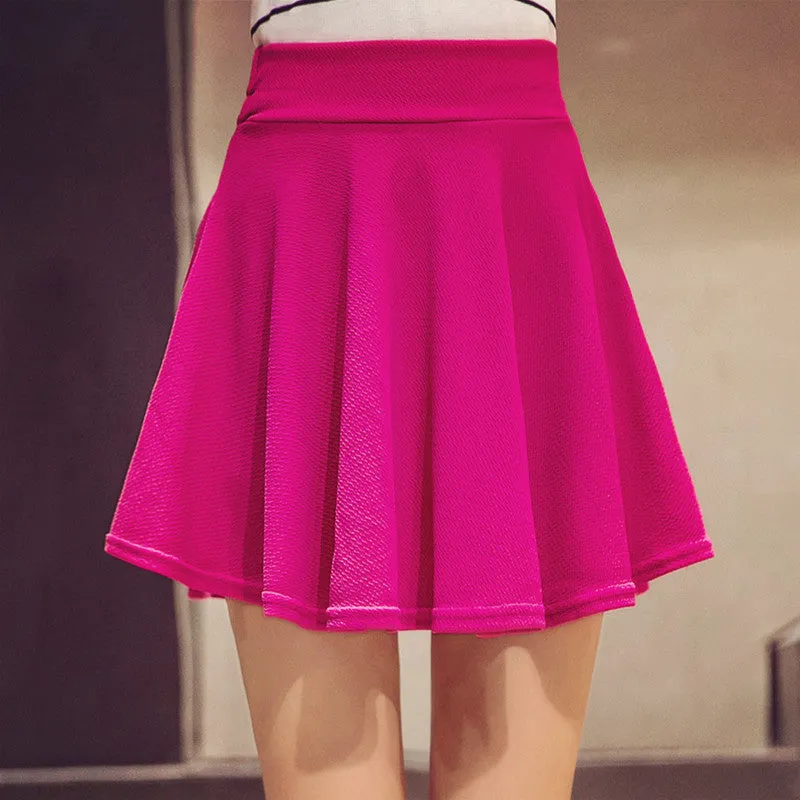 Pleated Sun Short Skirt