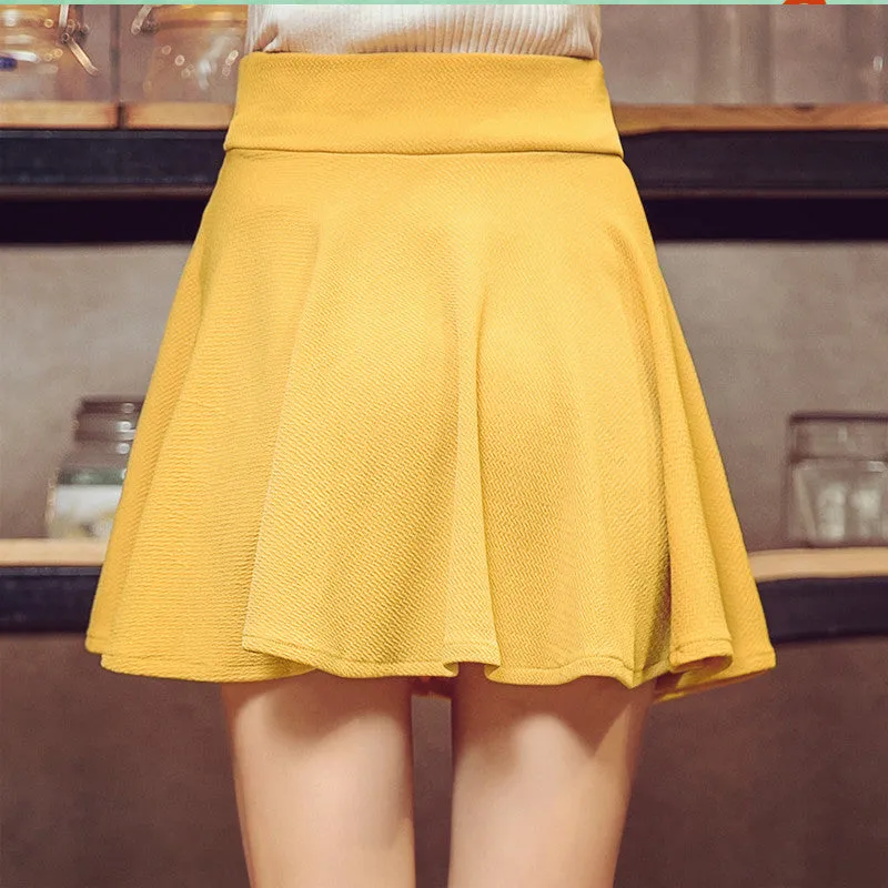 Pleated Sun Short Skirt