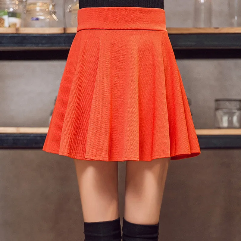 Pleated Sun Short Skirt